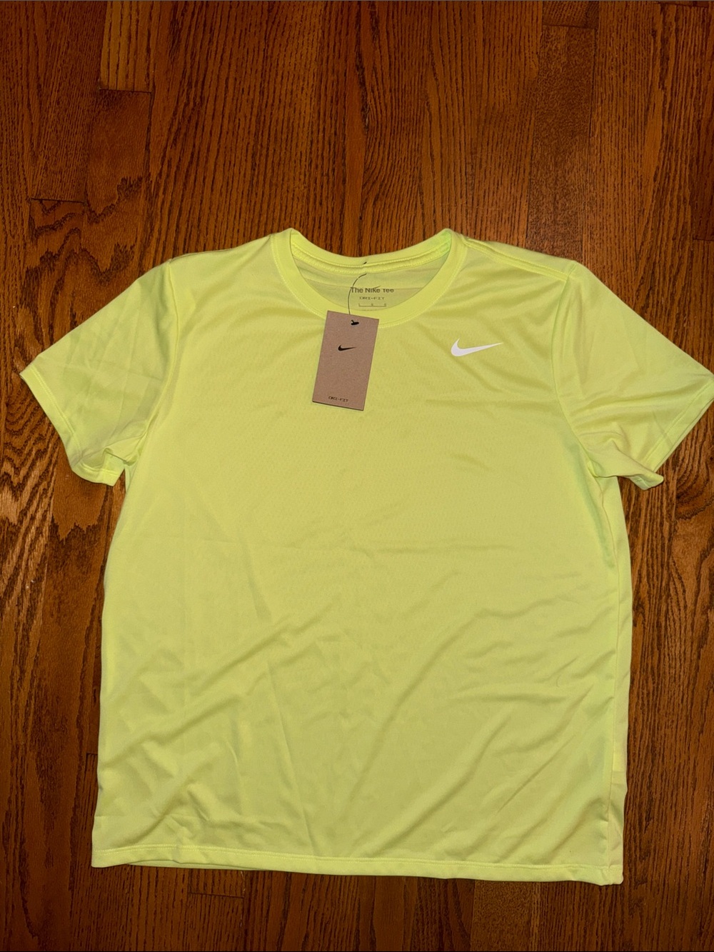 Nike Dri-Fit Short Sleeve Performance Tee in Neon Yellow